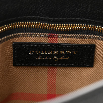 Burberry Soft Grain Calfskin Small Buckle Tote Black 6 of 13