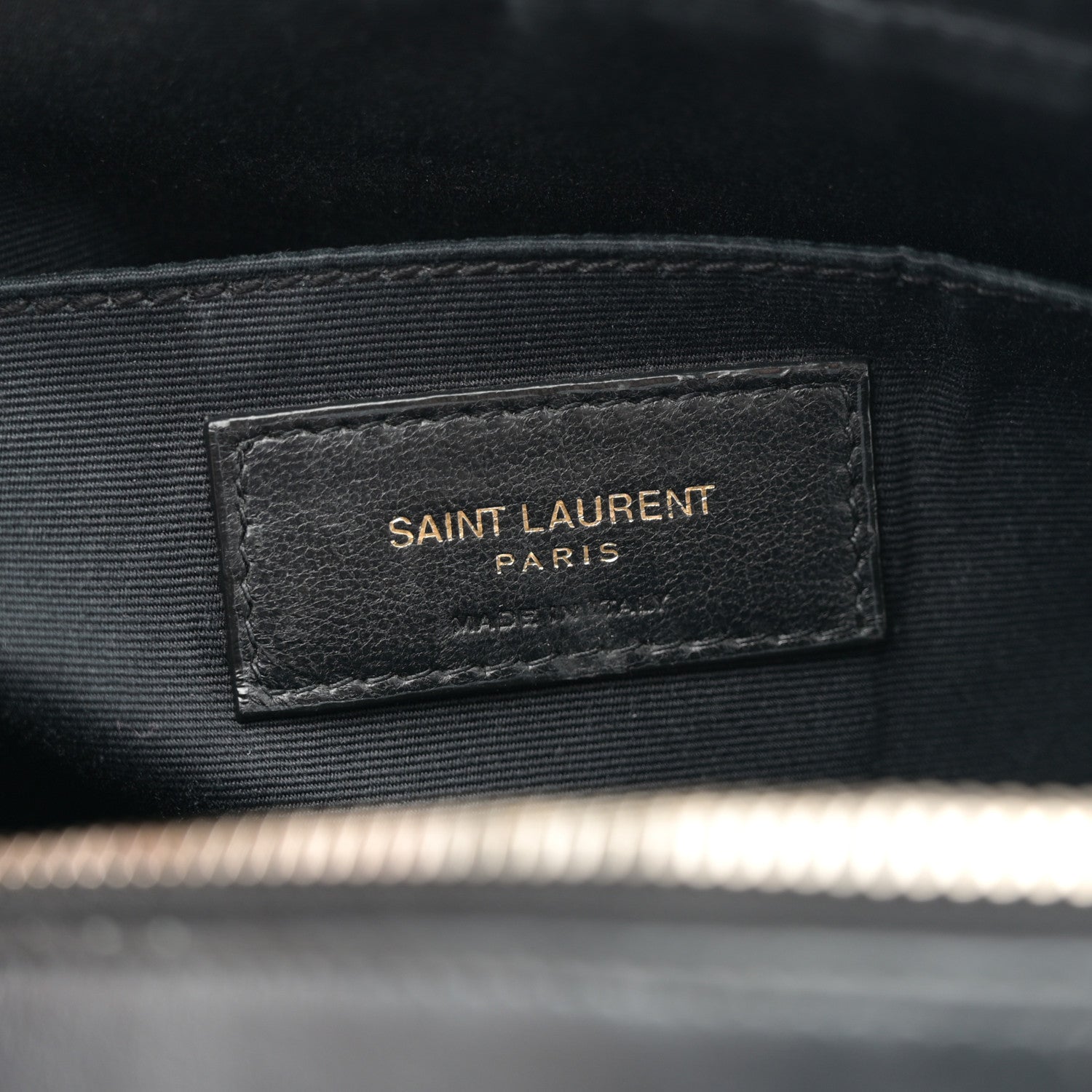 Saint Laurent Calfskin Matelasse Monogram Lou Camera Bag Black 6 of 14