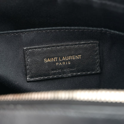 Saint Laurent Calfskin Matelasse Monogram Lou Camera Bag Black 6 of 14