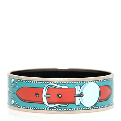 Hermes Enamel Printed Colliers de Chiens Wide Bracelet 65 3 of 5