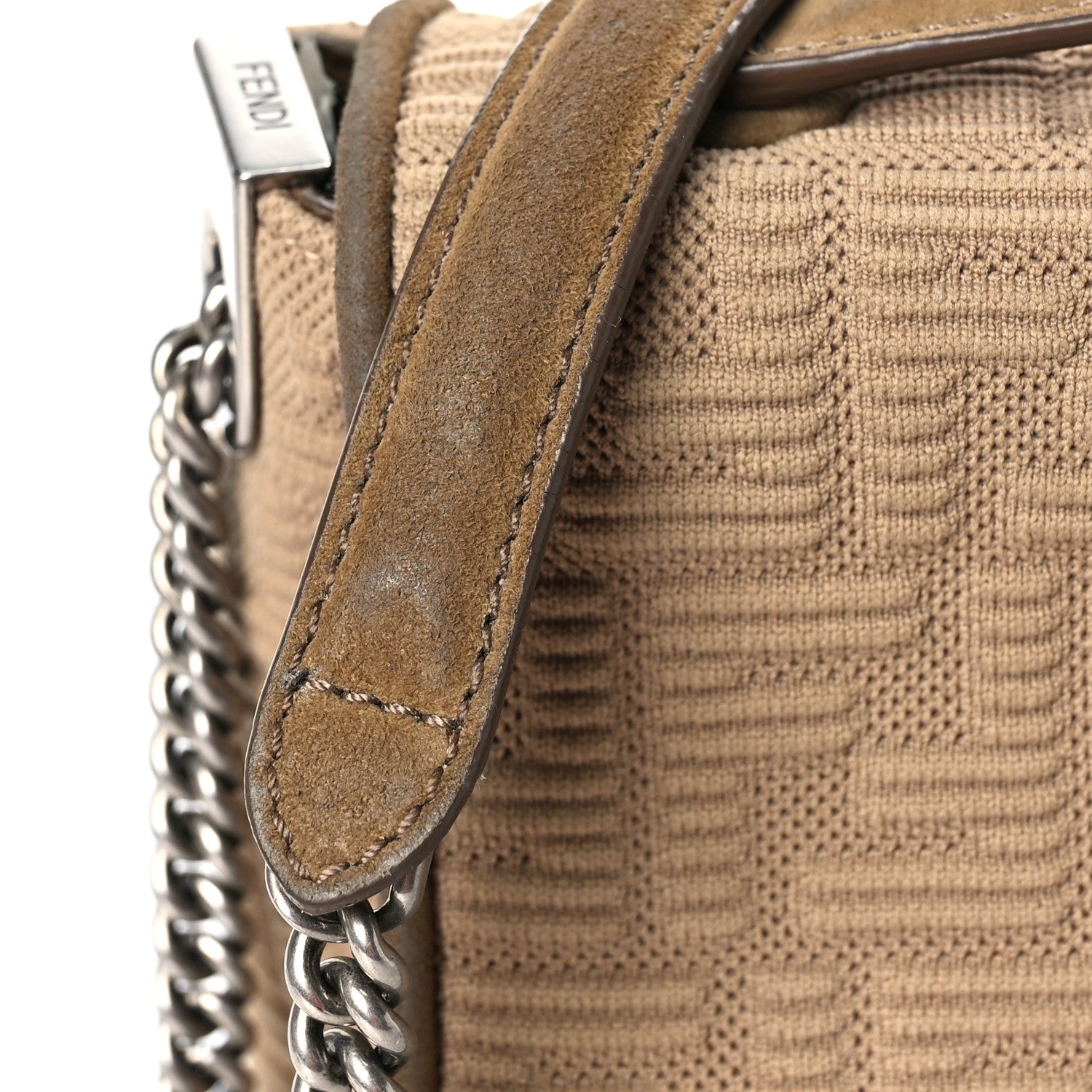 Fendi Technical Fabric FF Large Chain Baguette Sand 11 of 15