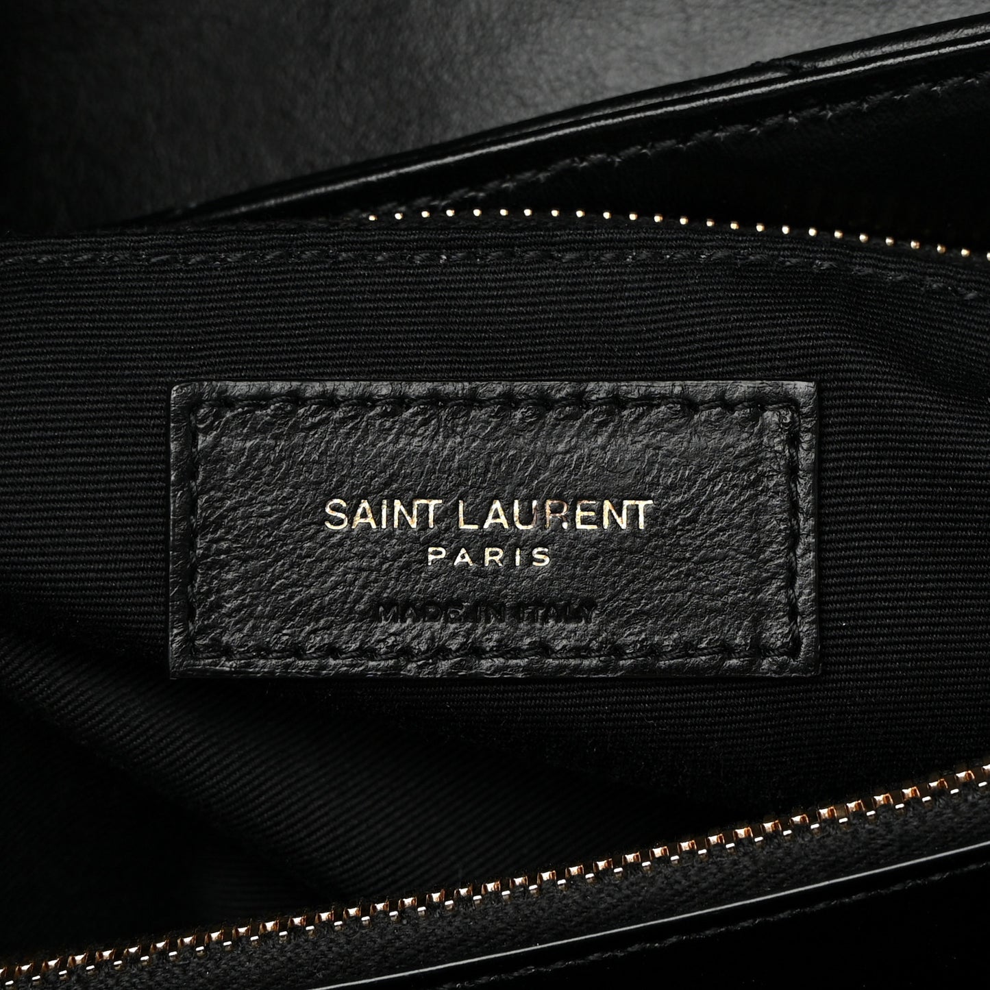 Calfskin Y Quilted Monogram Medium Loulou Chain Satchel Black