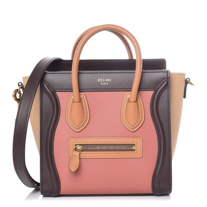 Celine Smooth Calfskin Bullhide Nano Tri-Color Luggage Terracotta 1 of 8