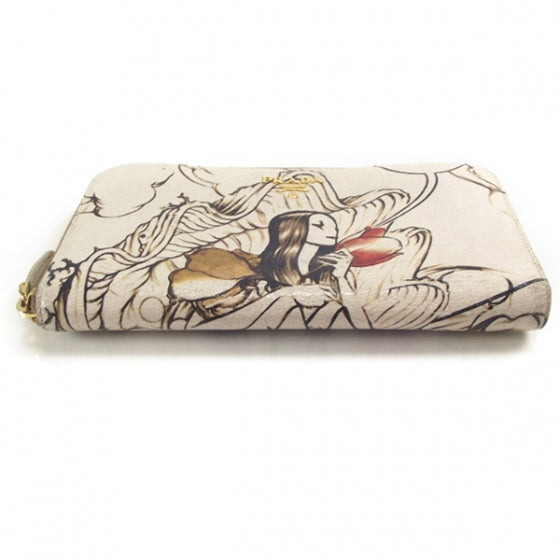Prada X JAMES JEAN Cervo Lux Fairy Print Zip Around Wallet 4 of 10