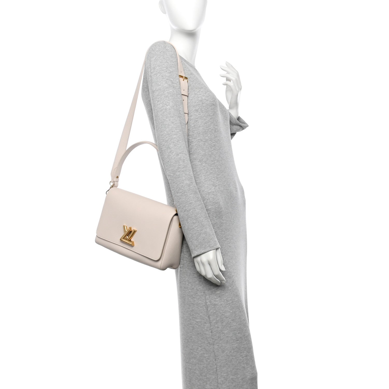 Louis Vuitton Calfskin Soft Twist Shoulder Bag Quartz 2 of 12