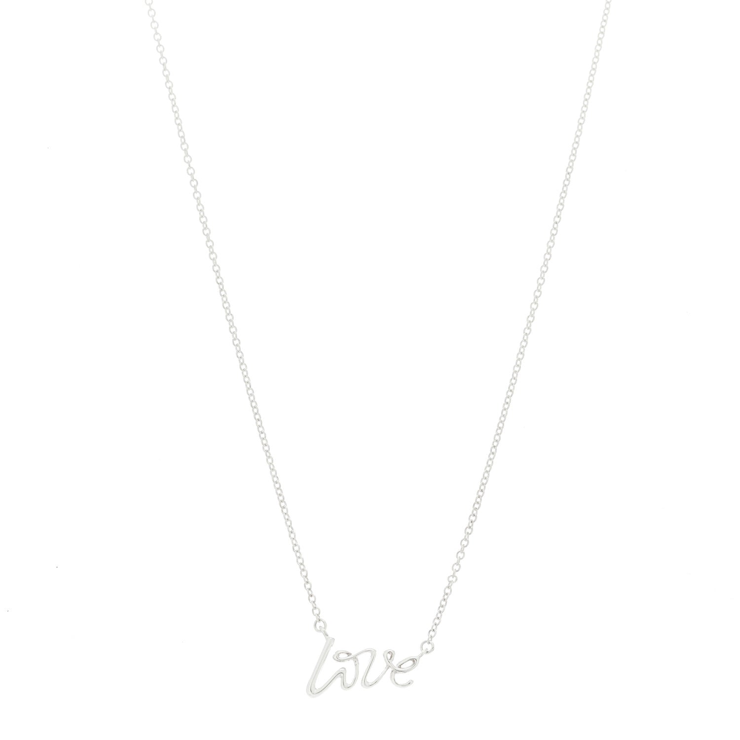 Tiffany Sterling Silver Paloma Picasso Graffiti Love Pendant Necklace 1 of 5