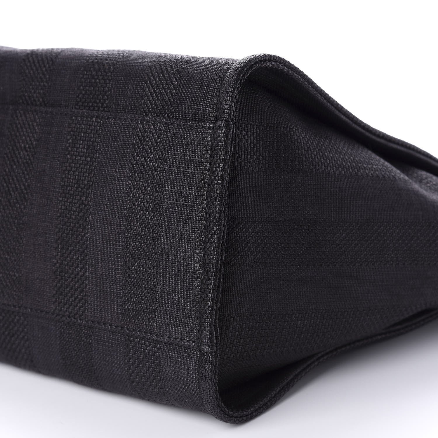 Chanel Mixed Fibers Calfskin Striped Medium Deauville Tote Black 7 of 10