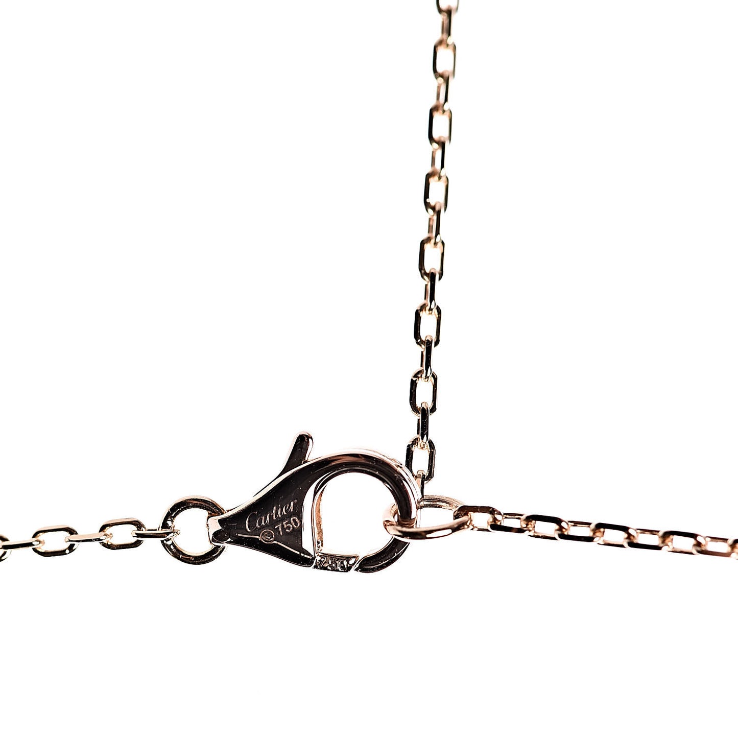 18K Pink Gold Diamond LM D'Amour Pendant Necklace