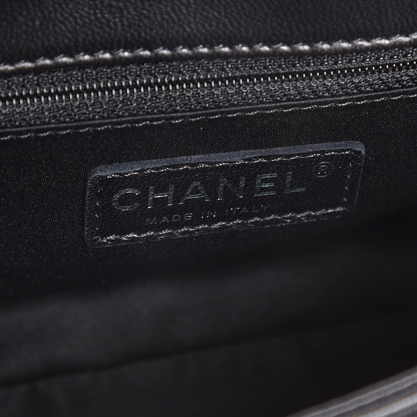 Lambskin Vertical Stitched Mini Flap Black