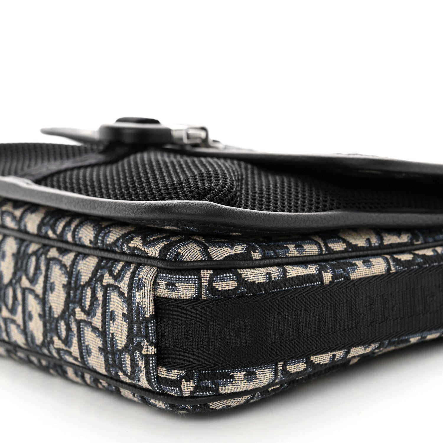 Christian Dior Oblique Mesh Dior 8 Bag With Strap Black 10 of 10