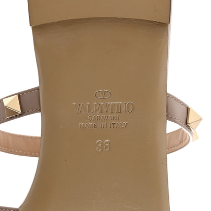 Valentino Garavani Nappa Rockstud Caged Flat Slide Sandals 38 Poudre 8 of 8