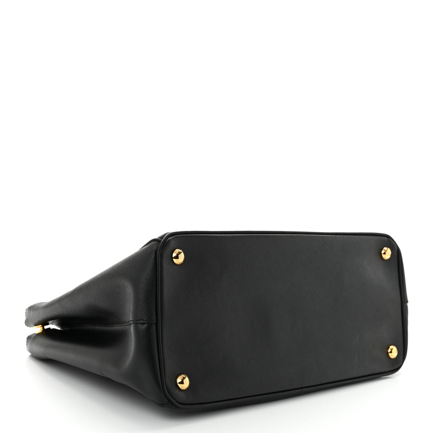 Saffiano Medium Galleria Double Zip Tote Black
