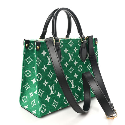Louis Vuitton Jacquard Velvet Monogram Onthego PM Green 3 of 9