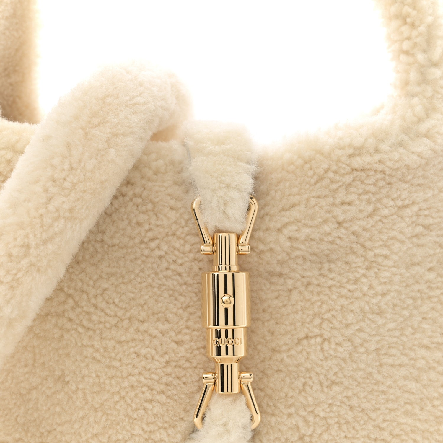 Gucci Shearling Small Jackie 1961 Shoulder Bag Ivory 8 of 10