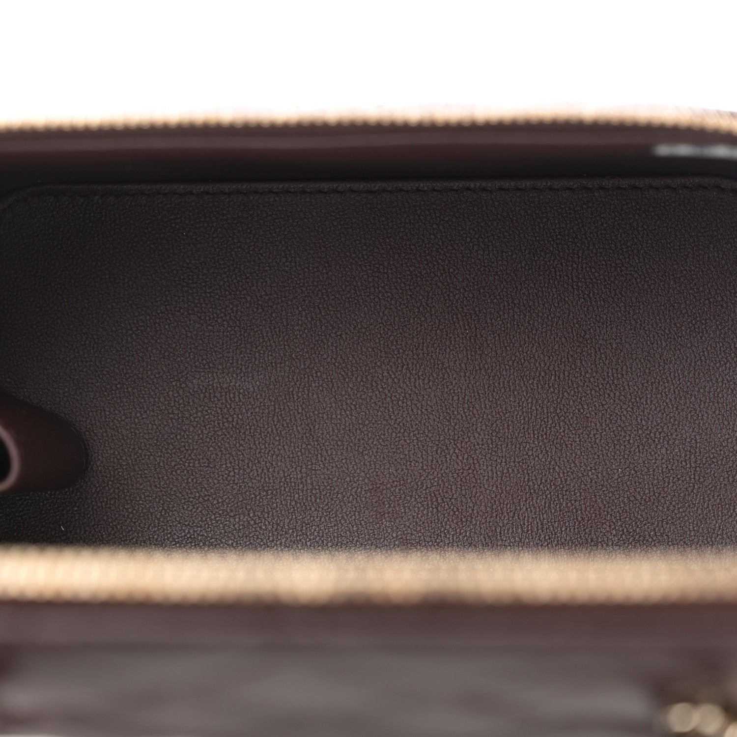 Chanel Lambskin Quilted Small Top Handle Vanity Case With Chain Dark Brown 4 of 9