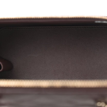 Chanel Lambskin Quilted Small Top Handle Vanity Case With Chain Dark Brown 4 of 9
