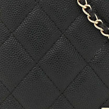 Chanel Caviar Quilted Golden Class Wallet On Chain WOC Black 9 of 11