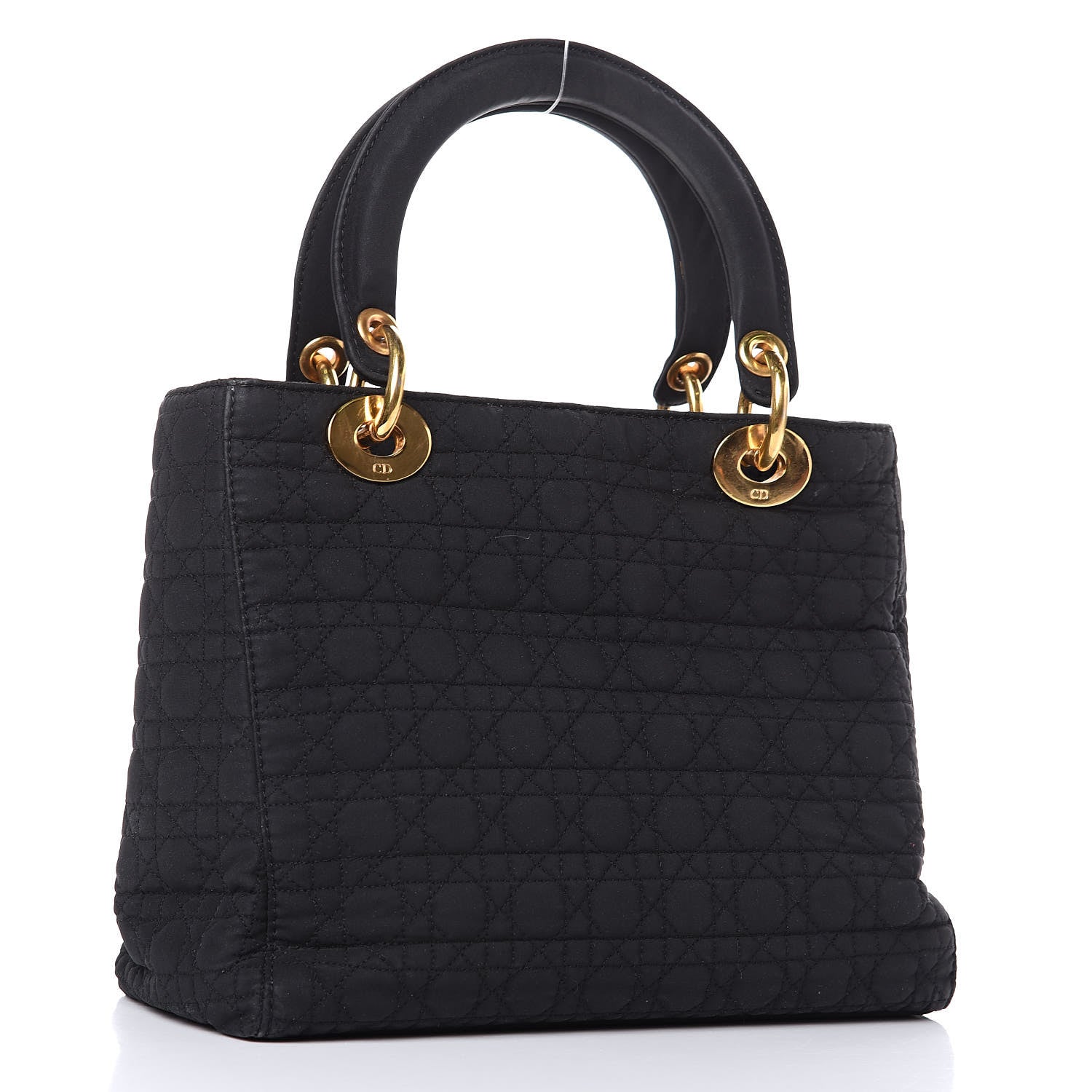 Christian Dior Nylon Cannage Medium Lady Dior Black 3 of 15