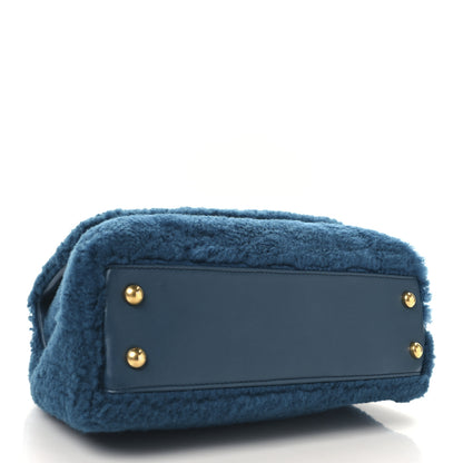 Chanel Shearling Lambskin Small Coco Handle Flap Blue 4 of 11