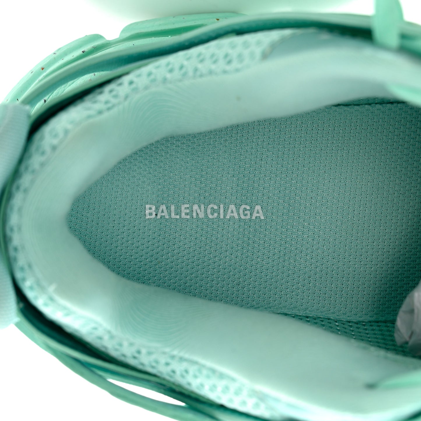 Rubber Mesh Fabric Monocolor Recycled Sole Womens Track Sneakers 38 Mint