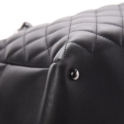 Chanel Calfskin Quilted Feather Weight Bowling Bag Black 15 of 19