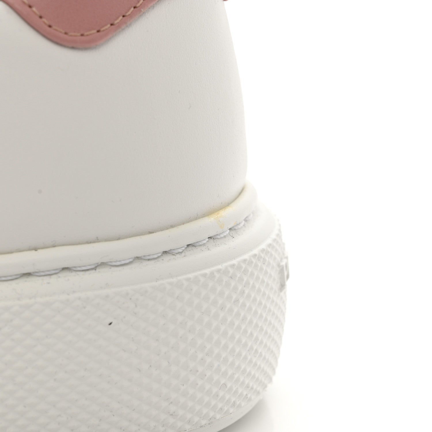 Prada Vitello Soft Logo 45mm Platform Sneakers 38.5 White Pink 9 of 9