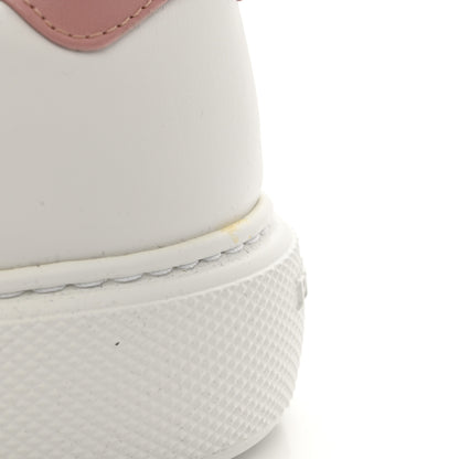 Prada Vitello Soft Logo 45mm Platform Sneakers 38.5 White Pink 9 of 9