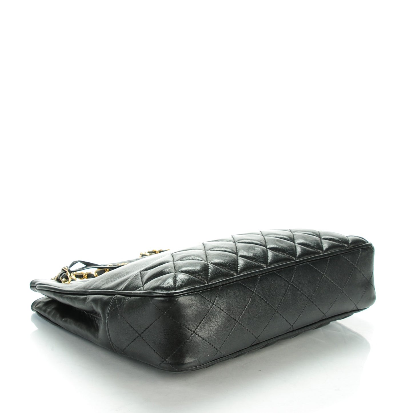 Lambskin Quilted Shoulder Bag Black