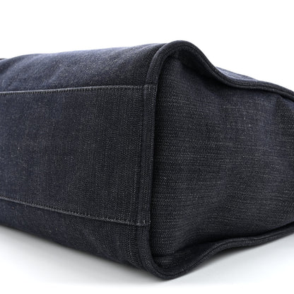 Chanel Denim Medium Deauville Tote Dark Blue 10 of 19