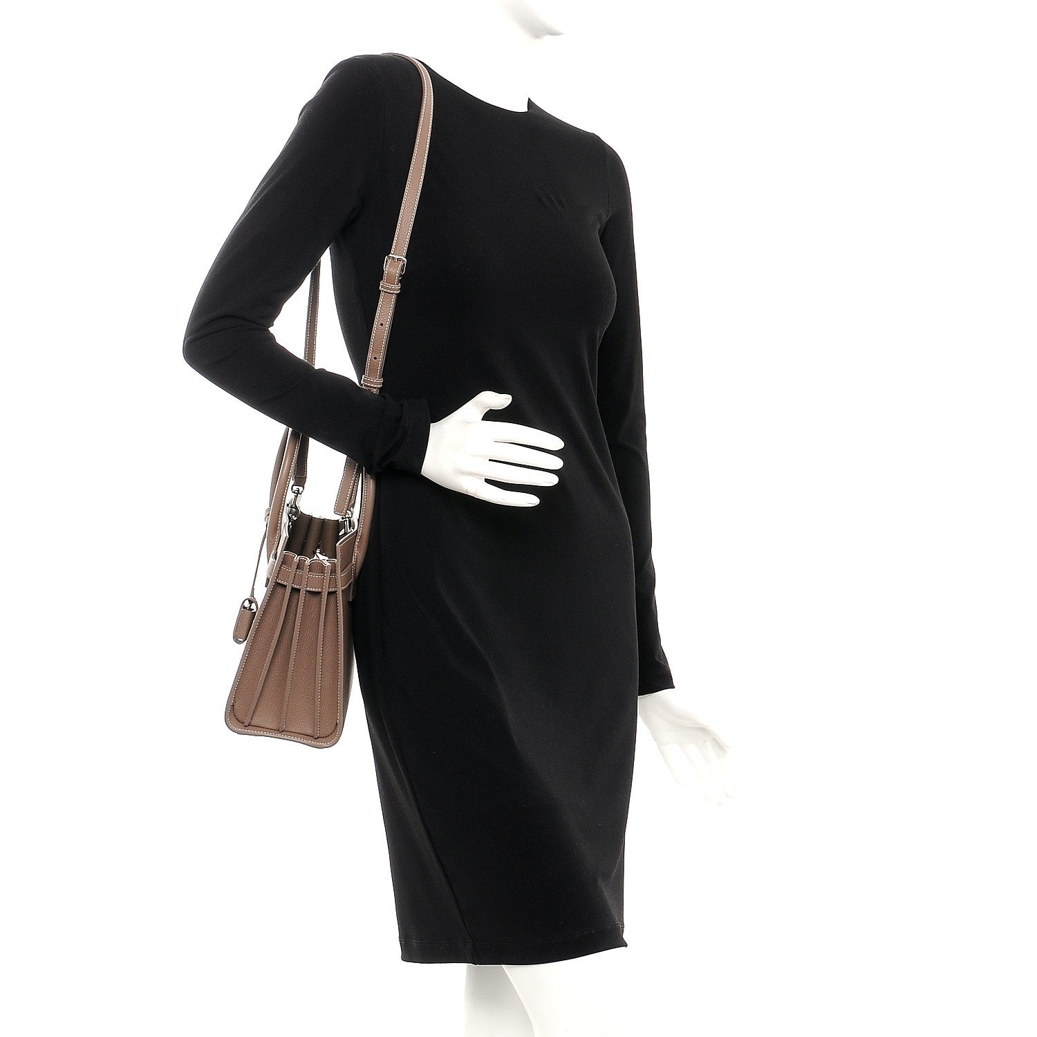 Saint Laurent Grained Calfskin Topstich Baby Sac De Jour Taupe 2 of 8
