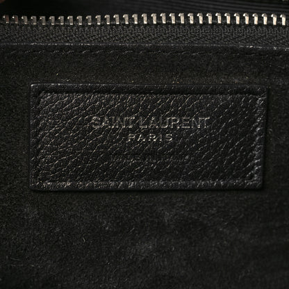 Saint Laurent Grained Calfskin Small Cabas Rive Gauche Black 6 of 13