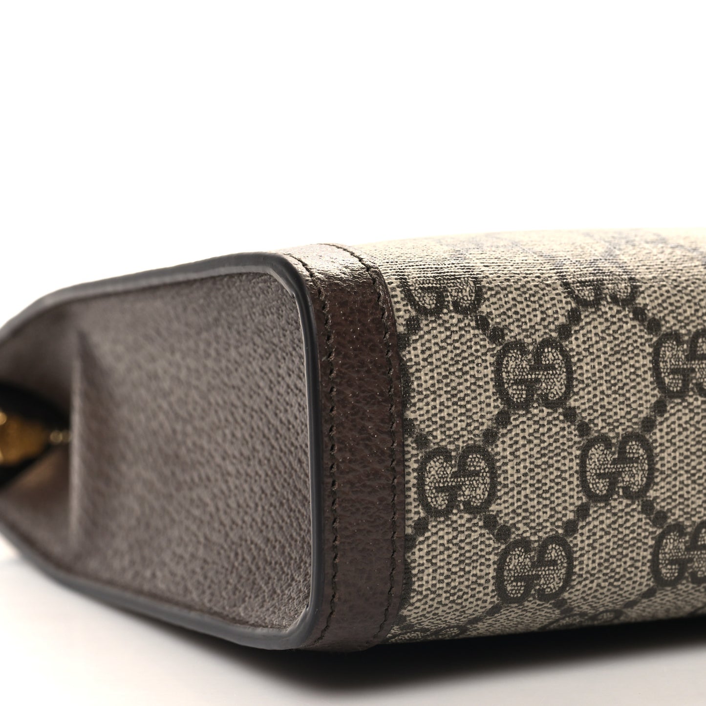 GG Supreme Monogram Web Ophidia Pouch Brown