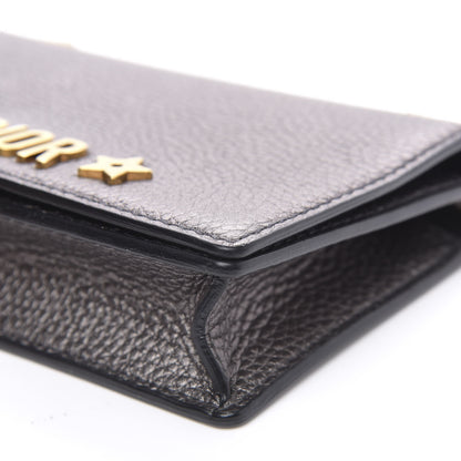 Christian Dior Metallic Grained Calfskin J'adior Clutch Gunmetal 9 of 10