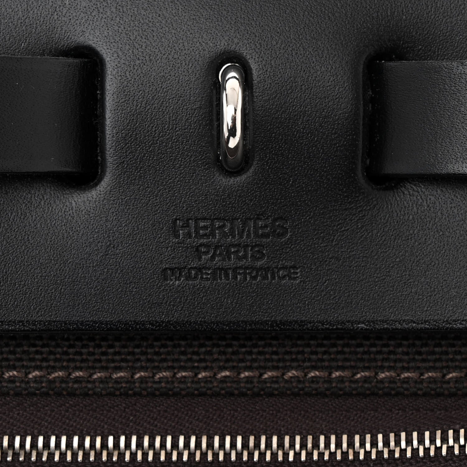 Hermes Military Toile Vache Hunter Herbag Zip 31 PM Ebene Black 7 of 11