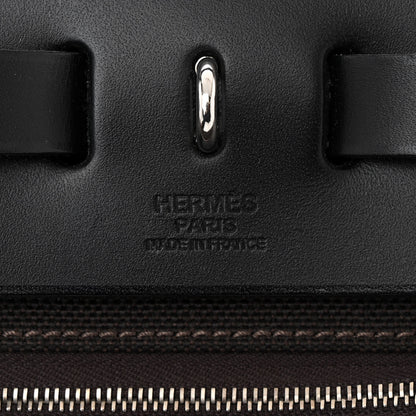 Hermes Military Toile Vache Hunter Herbag Zip 31 PM Ebene Black 7 of 11