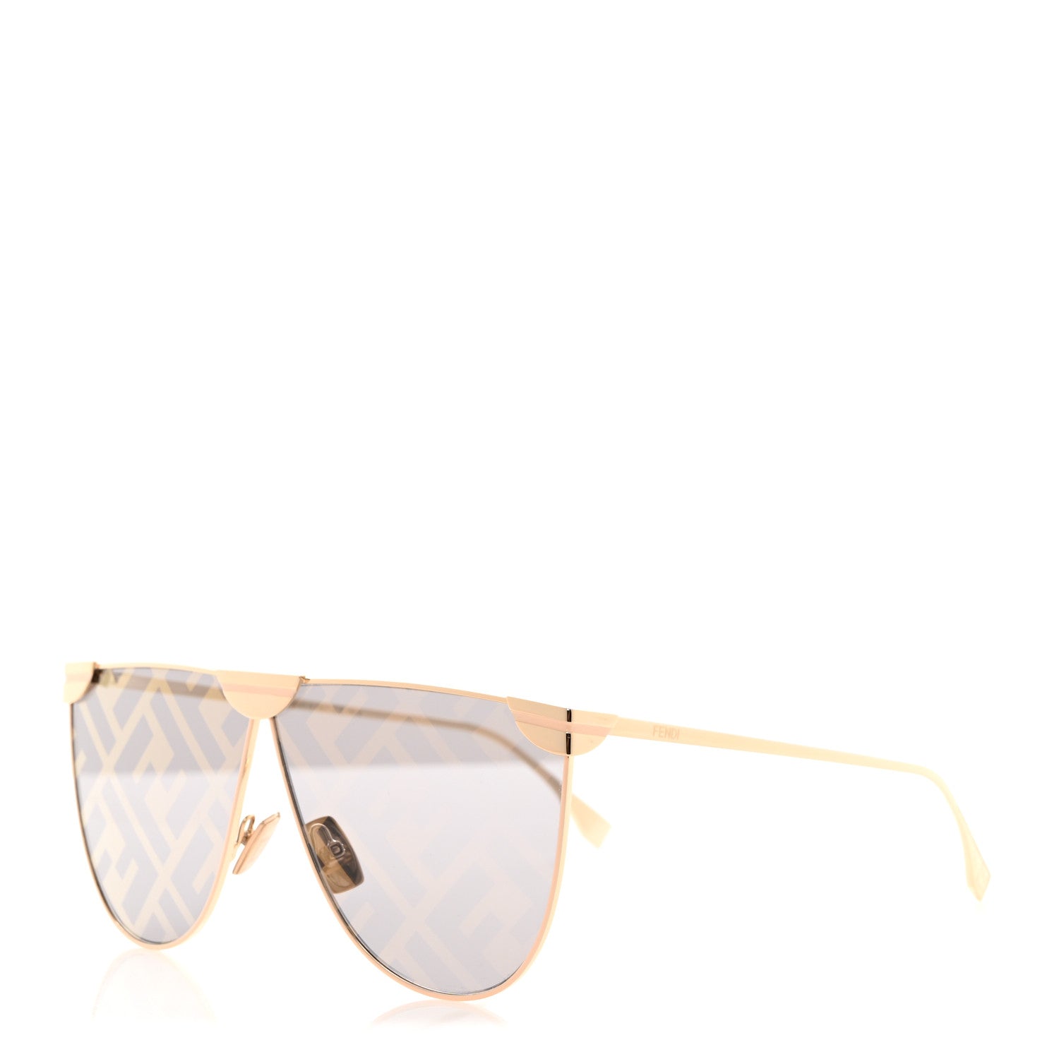 Fendi FF Fabulous 2.0 Shield Sunglasses FF 0467/S Gold 1 of 8