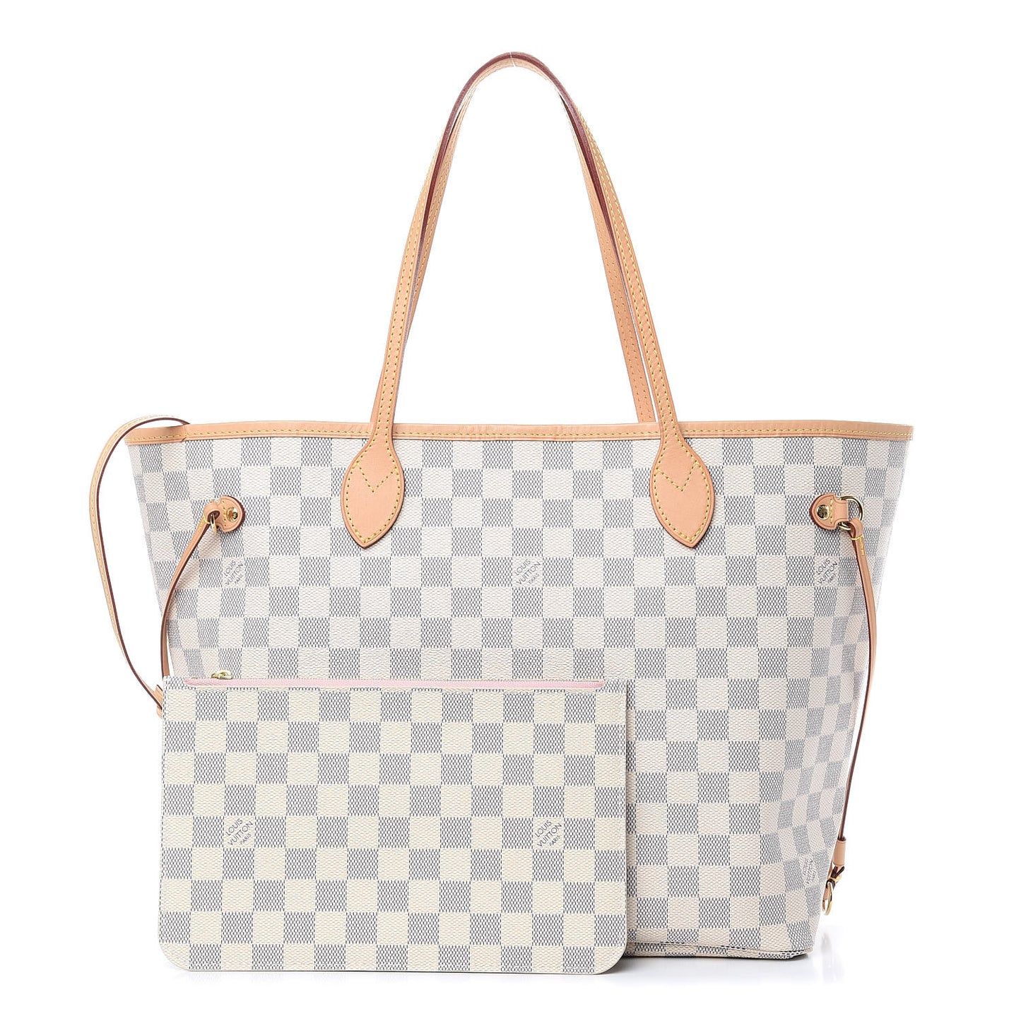 Damier Azur Neo Neverfull MM Rose Ballerine