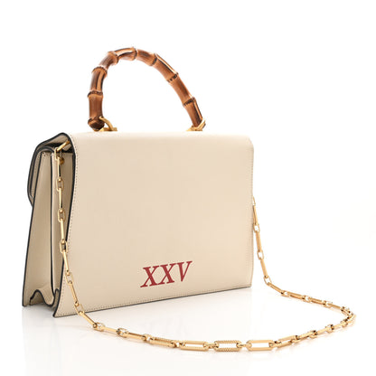 Gucci Calfskin Snakeskin Studded Medium Ottilia Top Handle Bag White 3 of 11