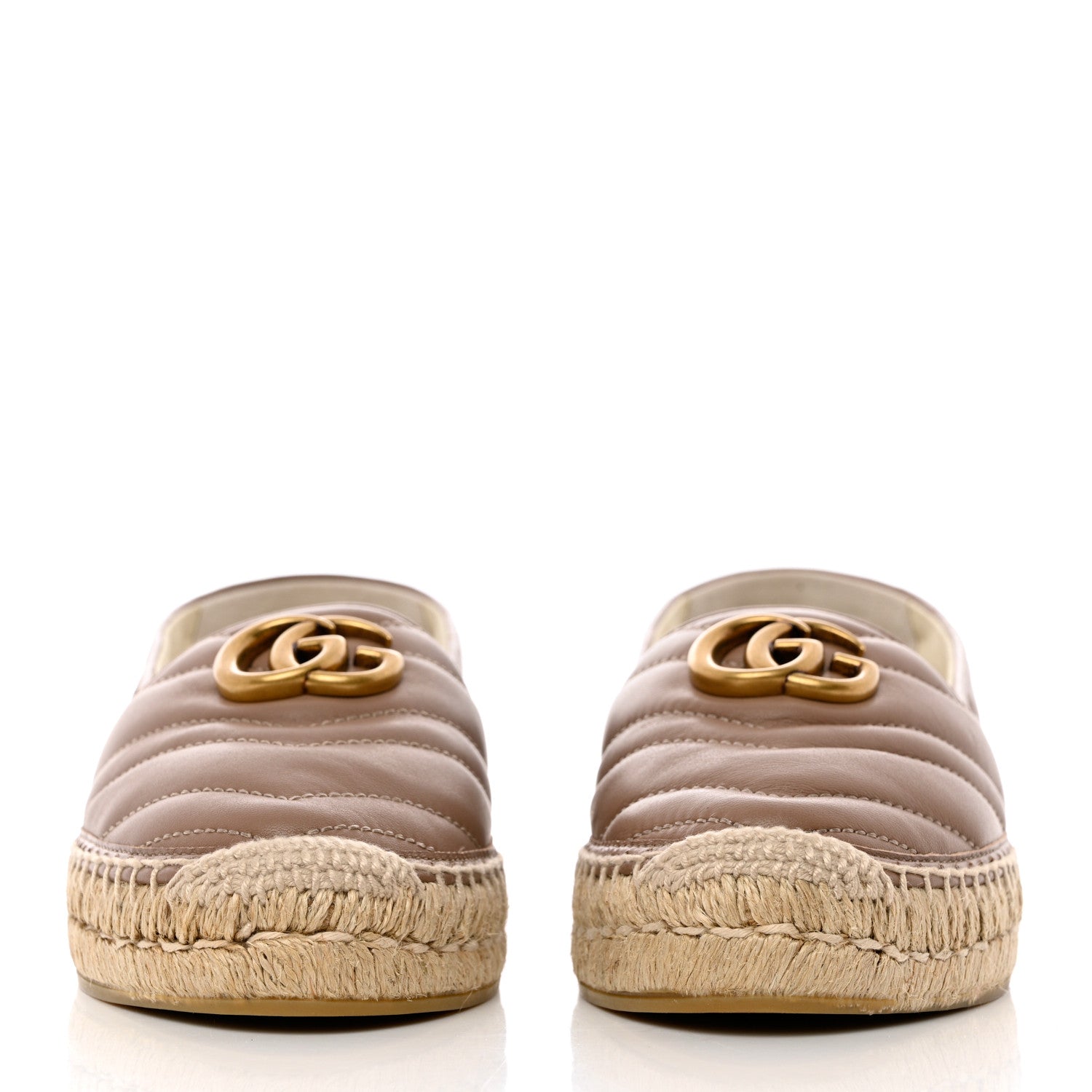 Gucci Nappa Matelasse GG Marmont Espadrilles 37.5 Porcelain Rose 2 of 10