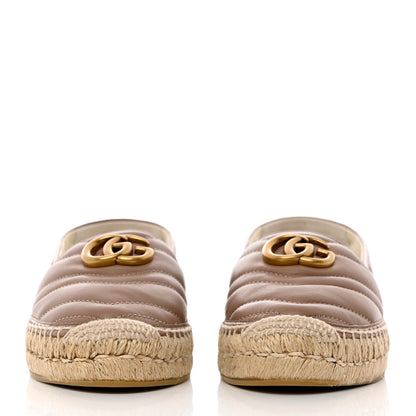 Gucci Nappa Matelasse GG Marmont Espadrilles 37.5 Porcelain Rose 2 of 10