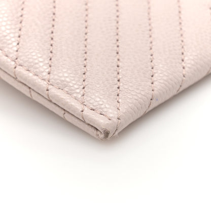 Chanel Caviar Quilted Chevron Boy Card Holder Light Purple 12 of 13