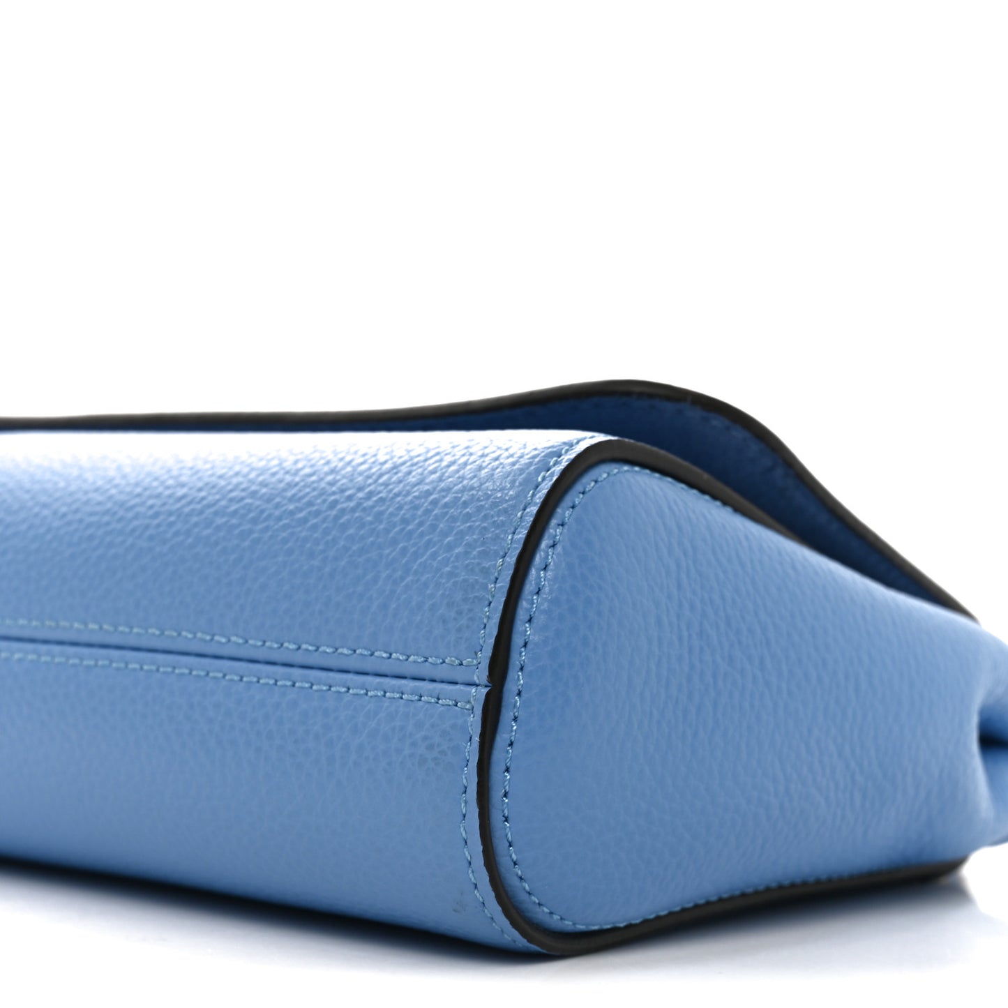 Small Classic Grain Calfskin Small Lily Flap Cornflower Blue