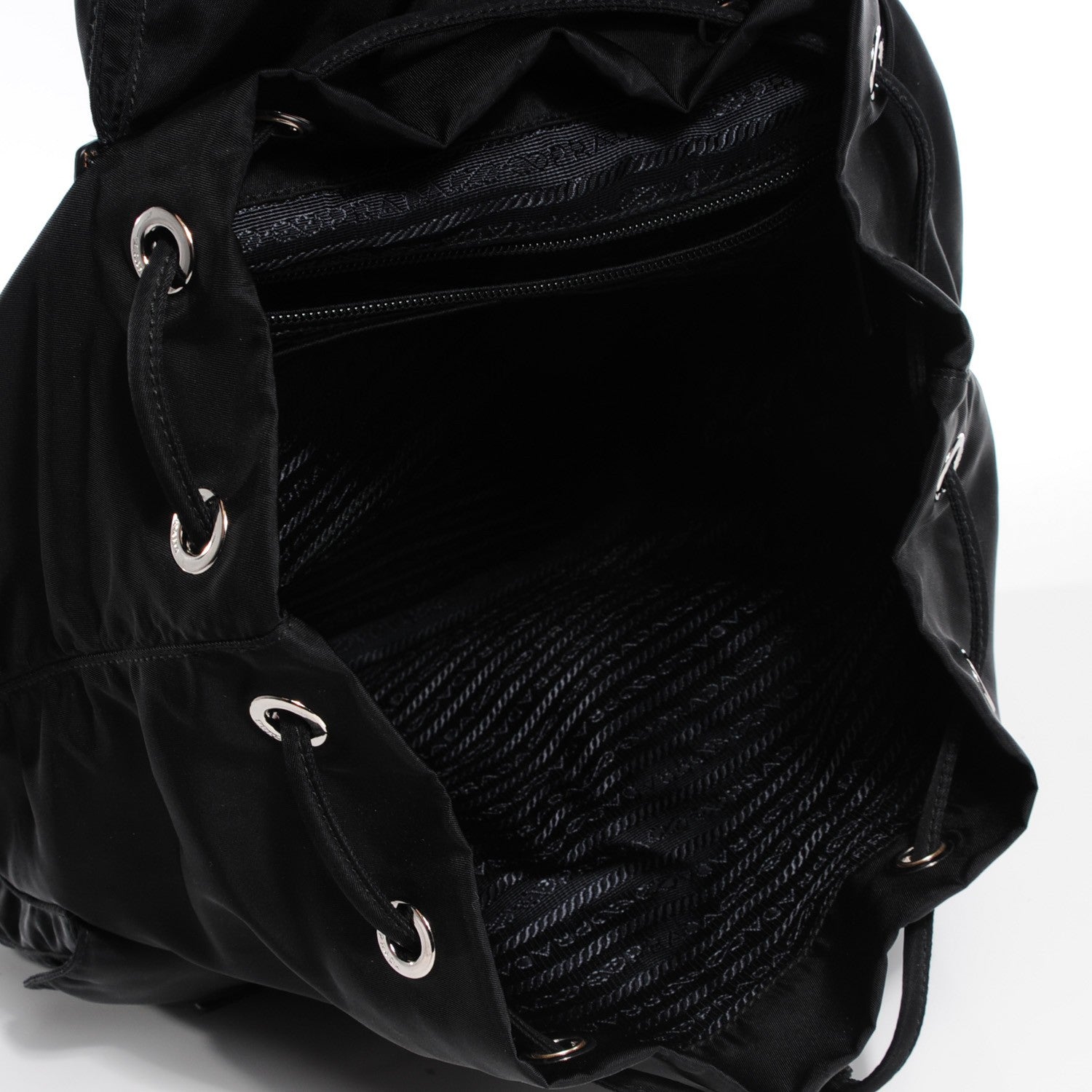 Prada Nylon Vela Medium Backpack Black 10 of 10
