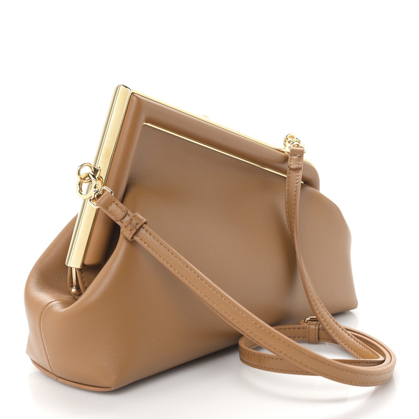 Shiny Nappa Small Fendi First Sand