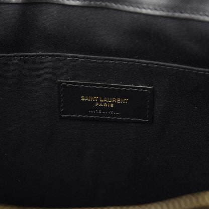 Saint Laurent Calfskin Matelasse Chevron Monogram Document Holder Black 6 of 8