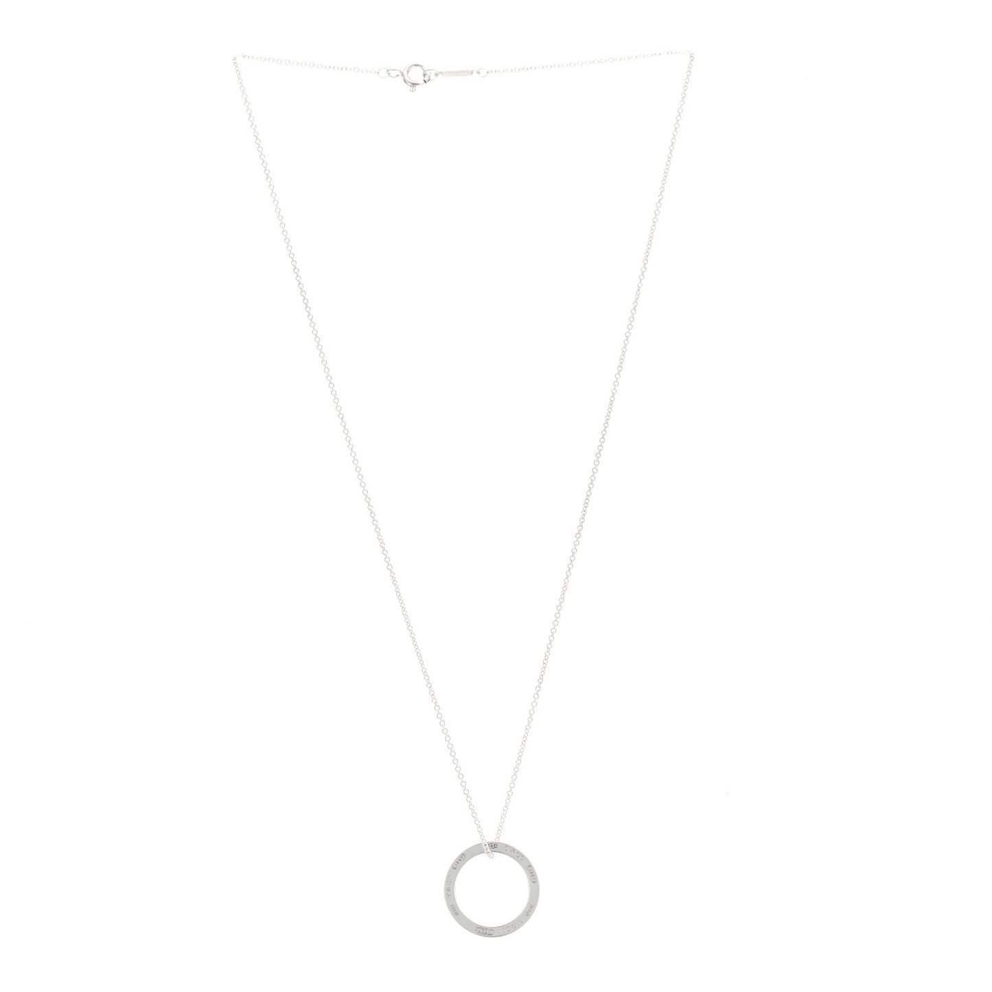 Sterling Silver 1837 Circle Pendant Necklace