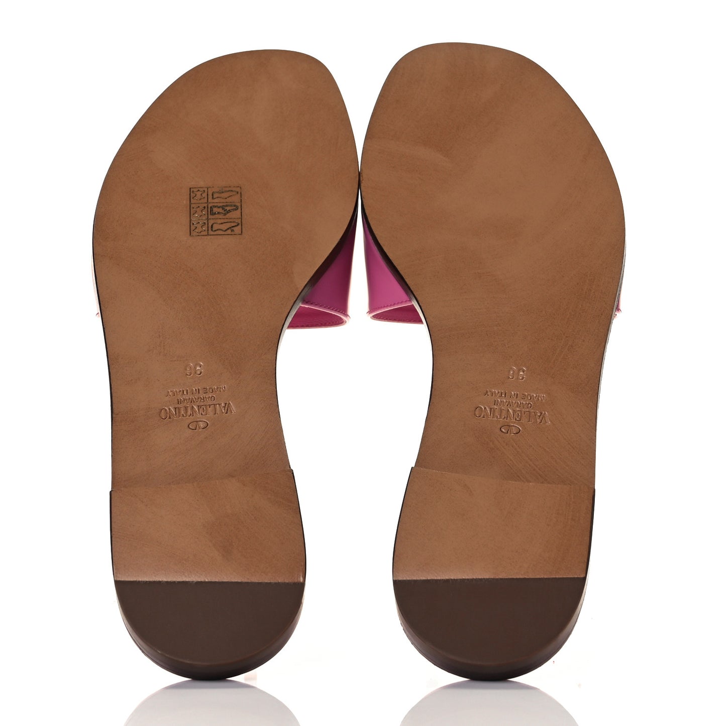 Patent Vlogo Flat Slide Sandals 36 Radiant Orchid