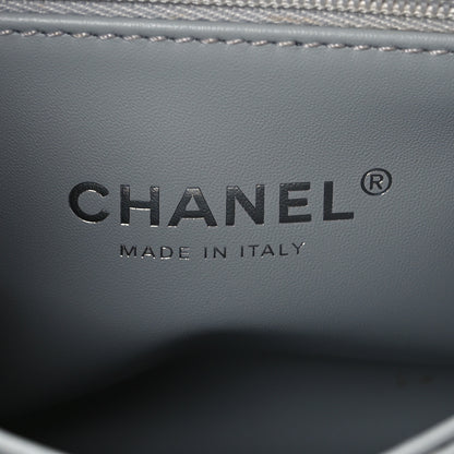 Chanel Metallic Caviar Quilted Mini Coco Handle Flap Silver 7 of 12