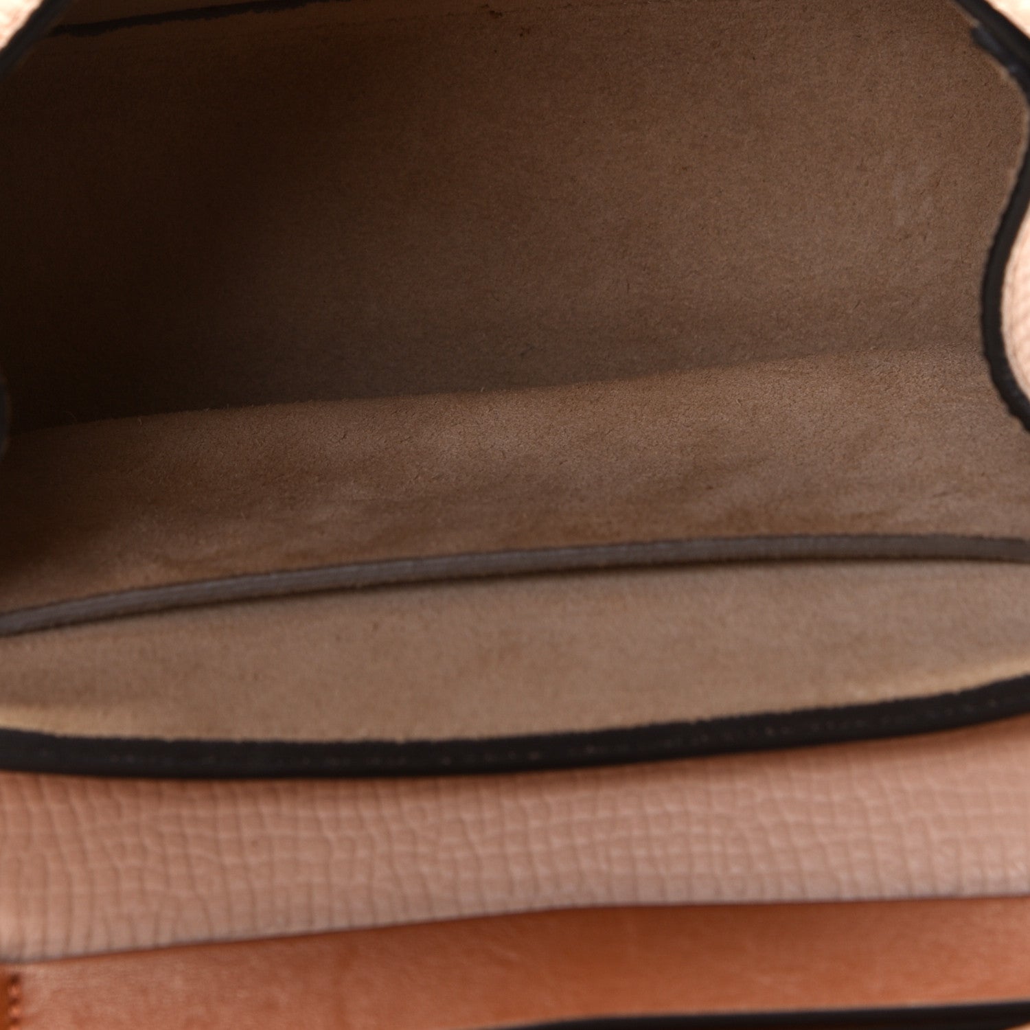 Chloe Grained Calfskin Lambskin Mini Bi-Color Drew Shoulder Bag Powder Beige Caramel 8 of 13