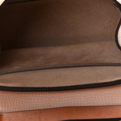 Chloe Grained Calfskin Lambskin Mini Bi-Color Drew Shoulder Bag Powder Beige Caramel 8 of 13